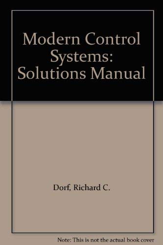 Book Modern Control Systems: Solutions Manual free