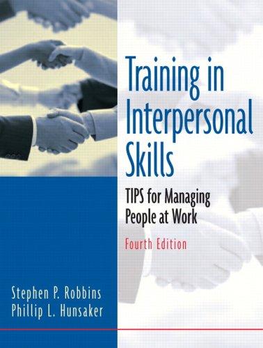 Book Training In Interpersonal Skills: Tips for Managing People at Work (4th Edition) free