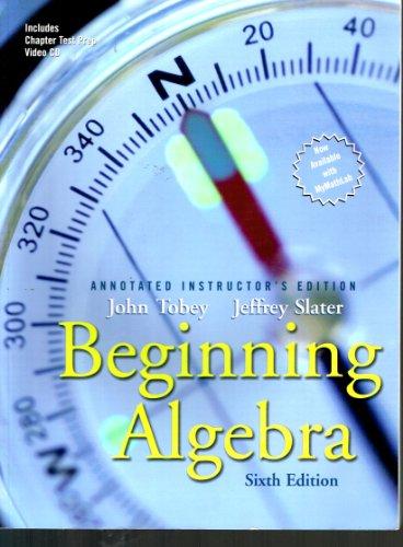 Book Beginning Algebra: Annotated Instructor's Edition free