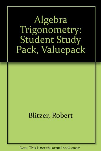 Book Algebra Trigonometry: Student Study Pack, Valuepack free