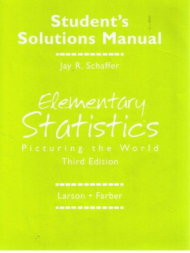 Book Elementary Statistics: Student Solutions Manual free