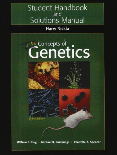 Book Concepts of Genetics: Student Handbook and Solutions Manual free