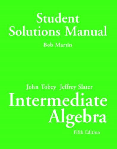 Book Intermediate Algebra: Student Solutions Manual free