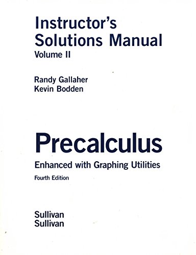 Book Precalculus Instructor's Solutions Manual (volume2) free