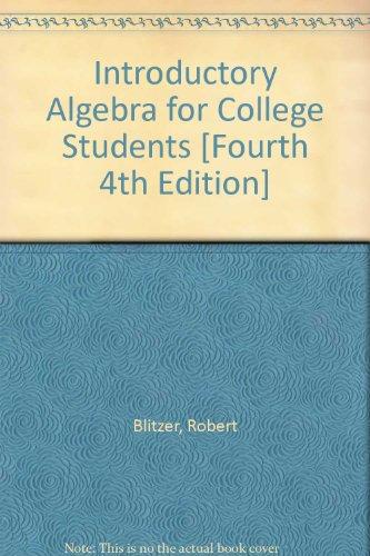 Book Introductory Algebra for College Students free