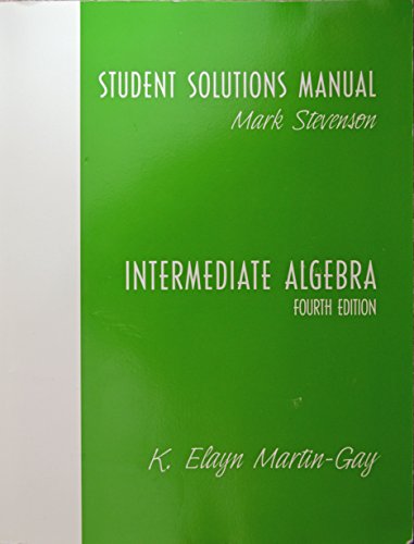 Book Intermediate Algebra: Student Solutions Study Pack free