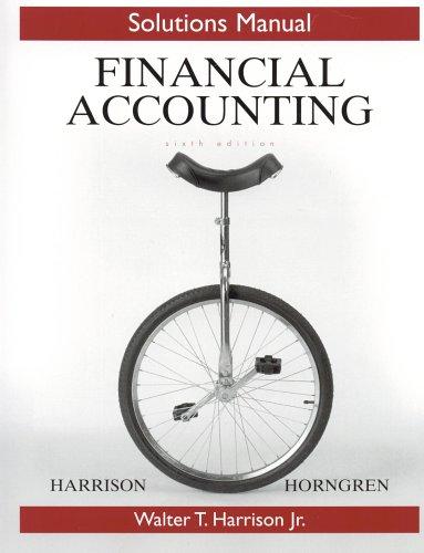 Book Solutions Manual (Financial Accounting) free
