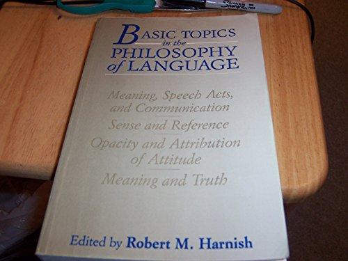 Book Basic Topics in the Philosophy of Language free