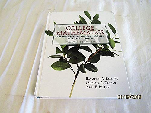 Book College Mathematics: For Business, Economics, Life Sciences, And Social Sciences With Free Web Access free