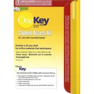 Book OneKey 2.0 with Quia Blackboard, Student Access Kit, Chez Nous: Branche sur le monde francophone free