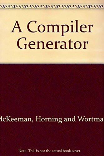 Book A compiler generator (Prentice-Hall series in automatic computation) free