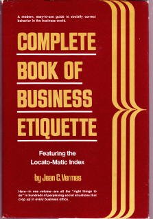 Book Complete book of business etiquette, featuring the locato-matic index free