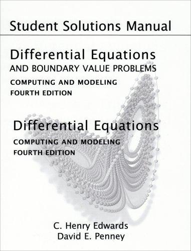 Book Student Solutions Manual for Differential Equations and Boundary Value Problems: Computing and Modeling free