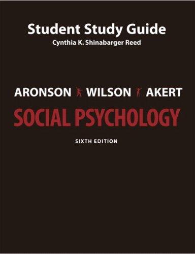 Book Study Guide for Social Psychology, 6th Edition free
