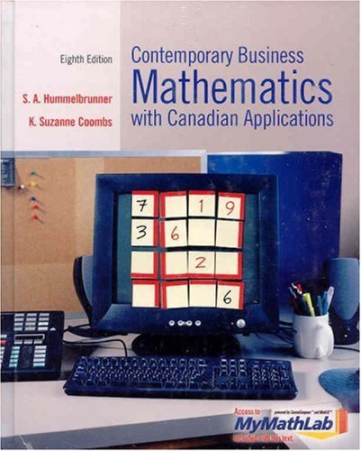 Book Contemporary Business Mathematics with Canadian Applications free