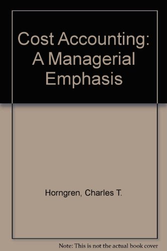 Book Cost Accounting: A Managerial Emphasis free