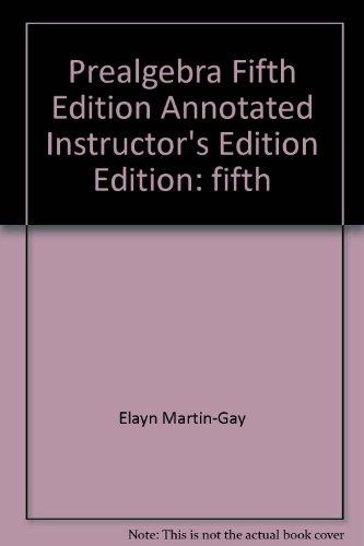 Book Prealgebra Fifth Edition Annotated Instructor's Edition free