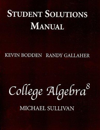 Book Student Solutions Manual for College Algebra free