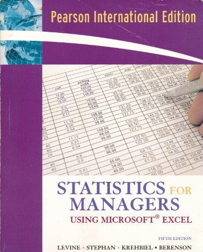 Book Statistics for Managers Using Microsoft Excel free