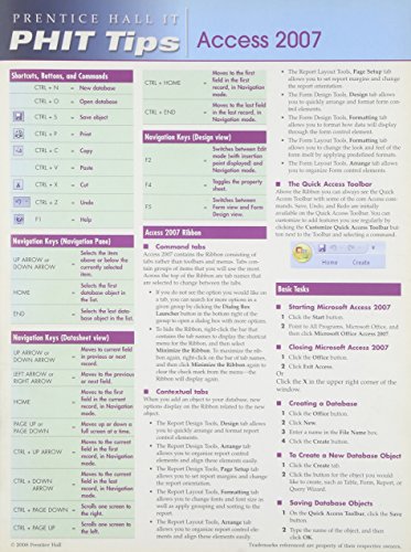 Book Phit Tips Microsoft Access 2007 free