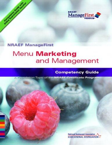 Book NRAEF ManageFirst Menu Marketing and Management Competency Guide free