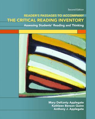 Book Reader's Passages to Accompany The Critical Reading Inventory Assessing Students' Reading and Thinking free
