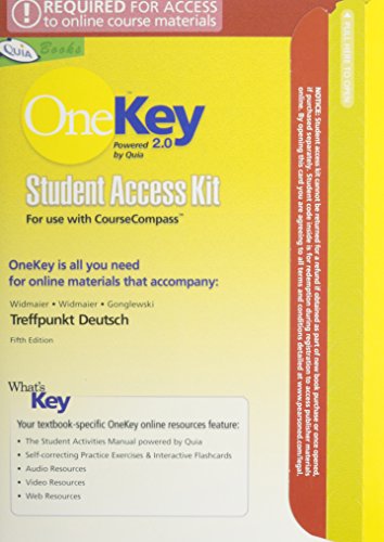 Book Onekey In Coursecompass, Student Access Kit, Treffpunkt Deutsch: Grundstufe (5th Edition) free