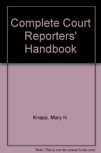 Book The Complete Court Reporter's Handbook free