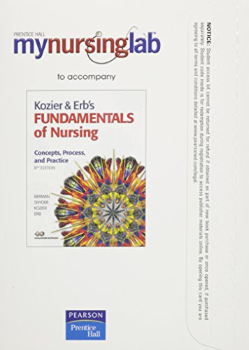 Book Mynursinglab Student Access Code Card for Kozier & Erb's Fundamentals of Nursing free