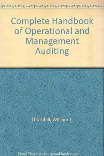 Book Complete Handbook Of Operational And Management Auditing free