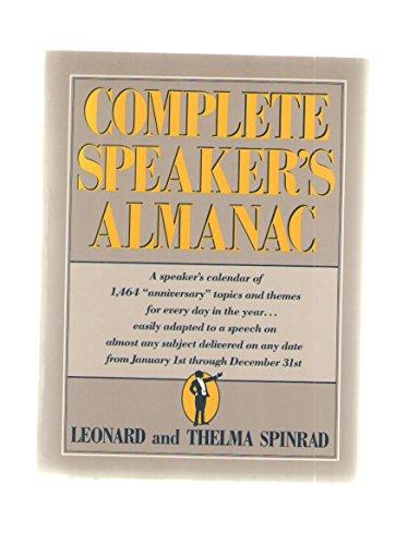 Book Complete Speaker's Almanac free