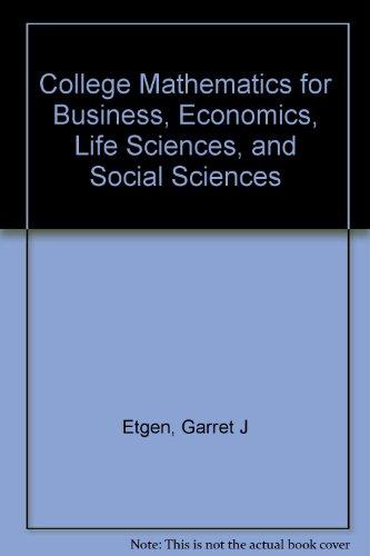 Book Coll Mathematcs for Busn Econ Life Sci& Socl free