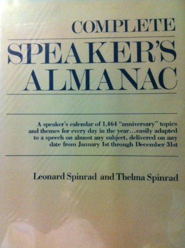 Book Complete Speaker's Almanac free