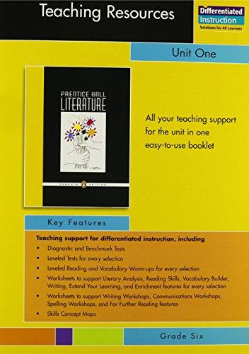 Book Prentice Hall Literature Penguin Edition Teaching Resources Unit 1      Fiction And Nonfiction Grade 6 free
