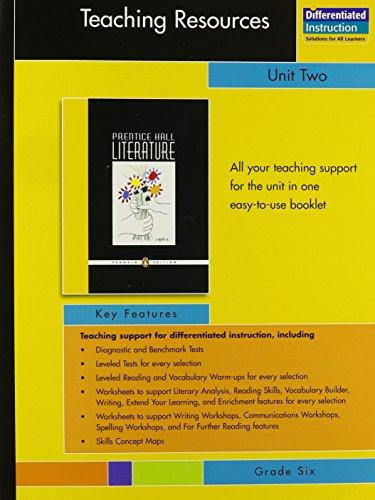 Book PRENTICE HALL LITERATURE PENGUIN EDITION TEACHING RESOURCES UNIT 2 SHORT STORIES GRADE 6 2007C free
