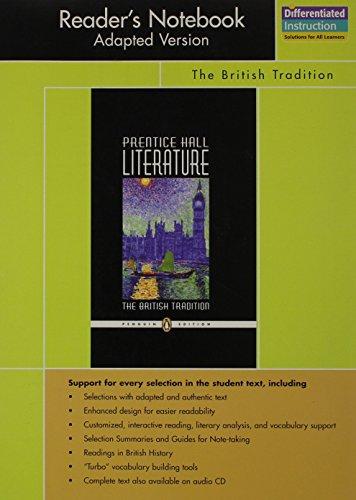 Book PRENTICE HALL LITERATURE PENGUIN EDITION READERS NOTEBOOK ADAPTED VERSION GRADE 12 2007C free