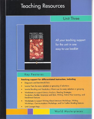 Book Prentice Hall World Masterpieces Teacher Resources Unit 3 Nonfiction 12 2007c free