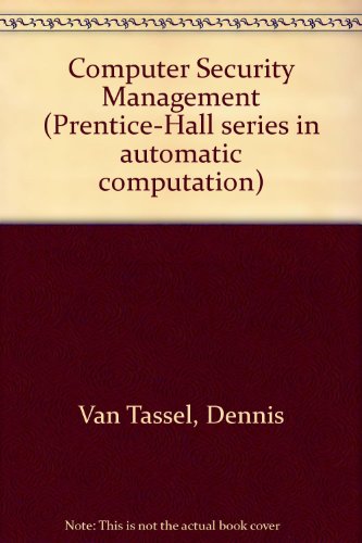 Book Computer security management ([Prentice-Hall series in automatic computation]) free