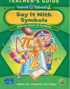 Book Say It With Symbols: Making Sense of Symbols, Teacher's Guide (Connected Mathematics 2) free