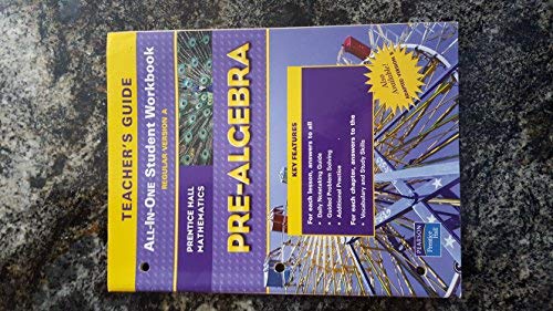 Book PH Pre-Algebra Teachers Guide All-In-One Student Workbook Regular Version A free