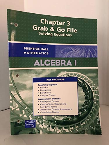 Book Algebra 1 Chapter 3 Grab and Go File. free