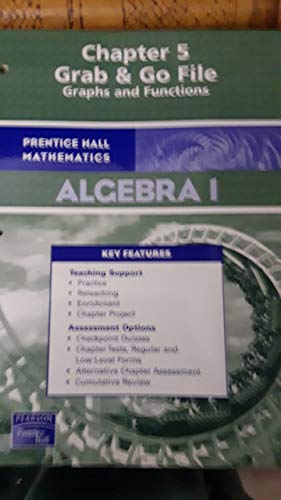 Book Prentice Hall Math Chapter 5 Grab & Go File Graphs and Functions free