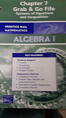 Book Prentice Hall Algebra 1 Chapter 7 Grab & Go File Systems of Equations and Inequalities free