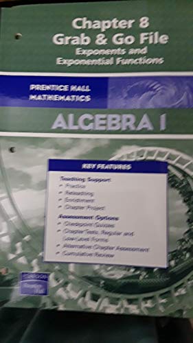 Book Prentice Hall Algebra 1 Chapter 8 Grab & Go File Exponents and Exponential Function free