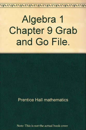 Book Algebra 1 Chapter 9 Grab and Go File. free