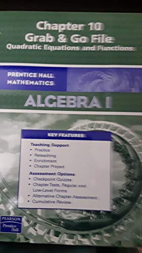 Book Algebra 1 Chapter 10 Grab and Go File. free