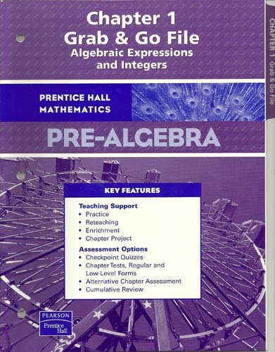 Book Chapter 1 Grab & Go PreAlgebra free