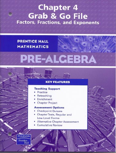 Book PH Pre-Algebra Chapter 4 Grab & Go File free