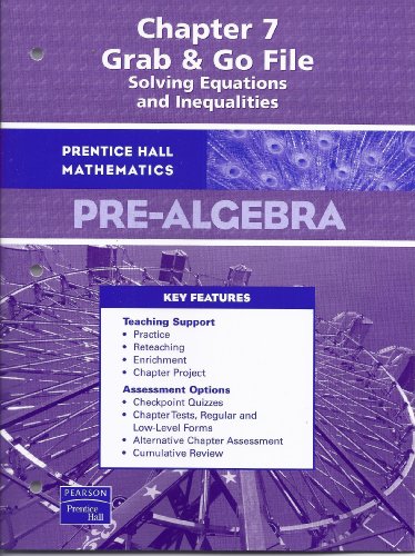 Book PH Pre-Algebra Chapter 7 Grab & Go File free