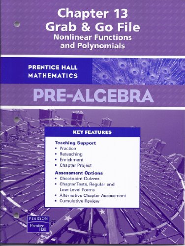 Book PH Pre-Algebra Chapter 13 Grab & Go File free